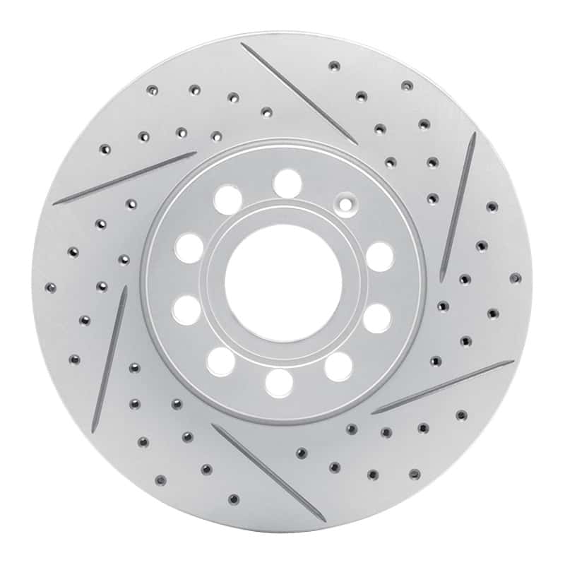 R1 Concepts — R1 05-25 Audi A3 (Mexico) Front Right Drilled & Slotted Geo-Carbon Rotor - view 1