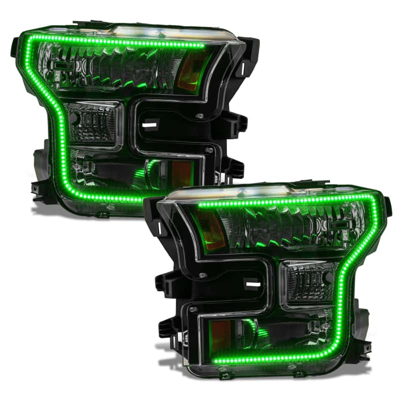 ORACLE Lighting — Oracle 15-17 Ford F-150 Dynamic RGB+A Pre-Assembled Headlights Halogen - Blk Edition - - view 5
