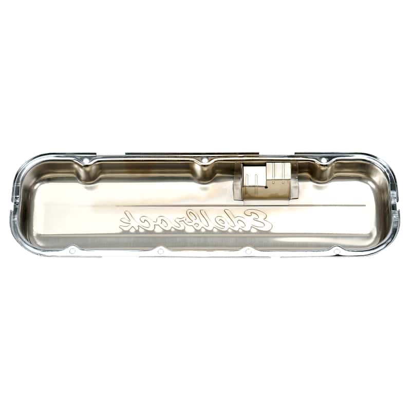 Edelbrock — Edelbrock Valve Cover Signature Series Chevrolet 1965 and Later 396-502 V8 Low Chrome
CHROME/PRO-FLO - view 9