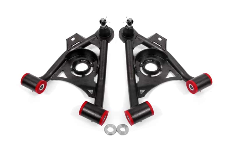 BMR Suspension — BMR 79-93 Fox Mustang Non-Adj Lower A-Arms Standard Ball Joint Spring Pocket - Black Hammertone
Lower A-arms - view 1
