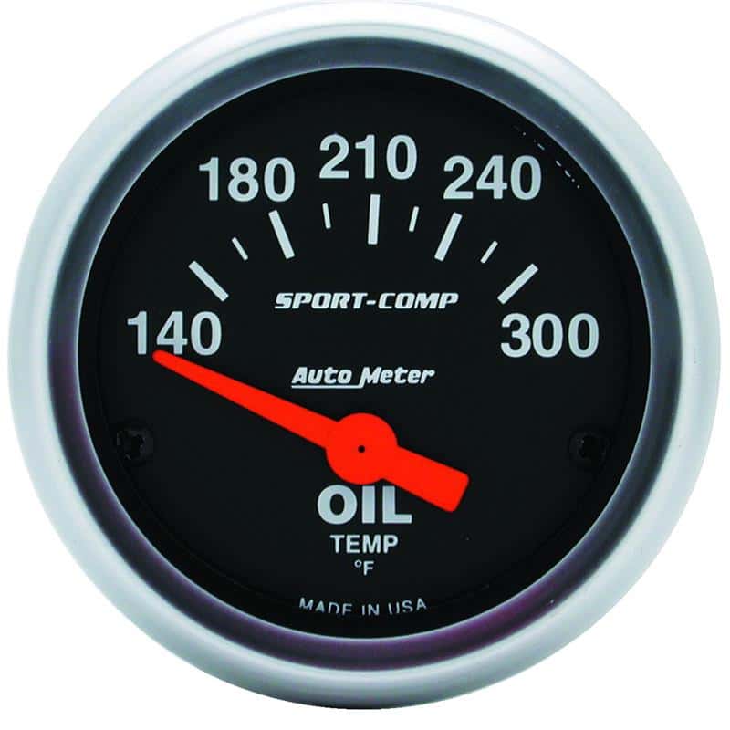AutoMeter — Autometer Sport-Comp 52mm 140-300 Deg F Electronic Oil Temp Gauge
2" OIL TEMP, 140-300 - view 2