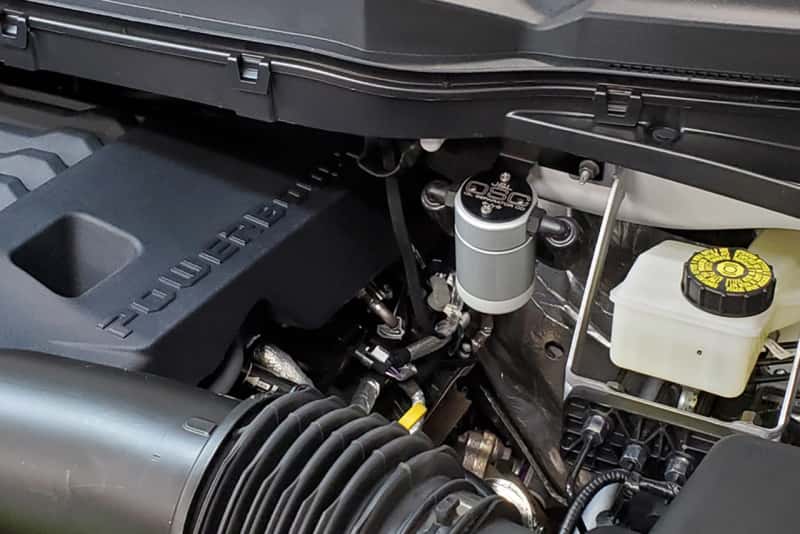 J&L — J&L 2021-2025 Ford F-150 3.5L Passenger Side Oil Separator 3.0 - Clear Anodized
Oil Separator - view 2