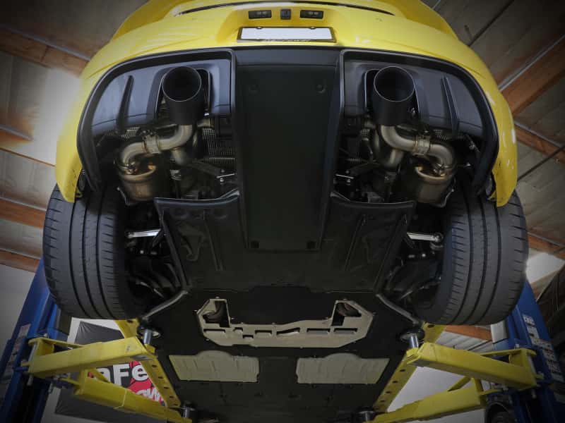 aFe — aFe MACHForce XP 2.25in-2.5in 304SS Exhaust Cat-Back 20-22 Porsche Cayman GT4 (718) - Carbon Tips
Cat-Back Exhaust - view 5