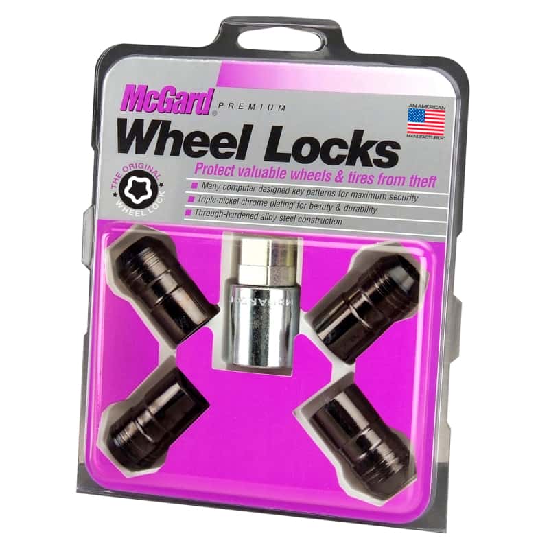 McGard — McGard Wheel Lock Nut Set - 4pk. (Cone Seat) M14X1.5 / 21mm & 22mm Dual Hex / 1.639in. L - Black - view 3