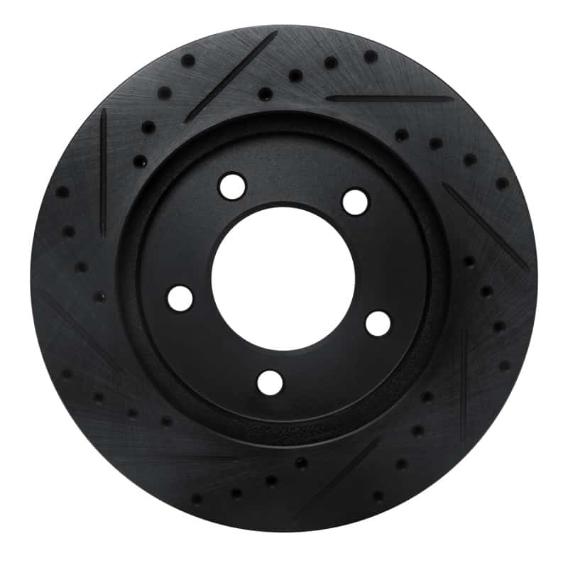 R1 Concepts — R1 97-02 Ford Expedition Front Right Drilled & Slotted Black Brake Rotor
R1 Brake Rotor Drill - view 5
