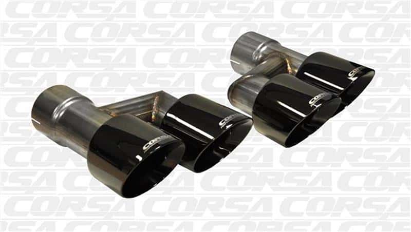 CORSA Performance — Corsa 2015-2017 Ford Mustang GT 5.0 Black Quad Tips Kit
Exhaust - view 2