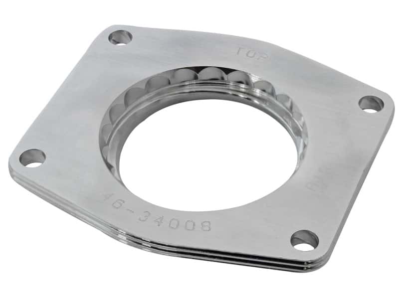 aFe — aFe Silver Bullet Throttle Body Spacers TBS 2014 GM Silverado/Sierra 1500 V8 5.3L
Throttle Body Spacer
Silver Bullet - view 2