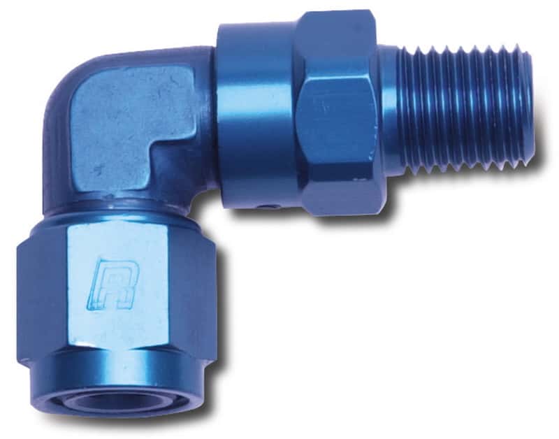 Russell — Russell Performance -8 AN 90 Degree Female to Male 3/8in Swivel NPT Fitting
Adapter Fitting - view 1