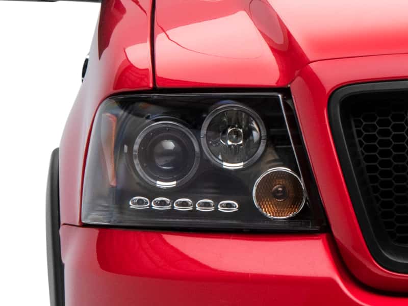 Raxiom — Raxiom 04-08 Ford F-150 Dual LED Halo Projector Headlights- Black Housing (Clear Lens)
Headlights - view 5