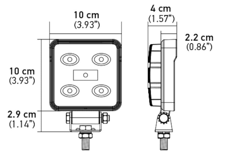 Hella — Hella ValueFit Work Light 4SQ LED MV CR LT - view 17