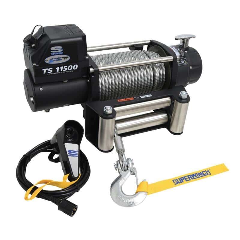 Superwinch — Superwinch 11500 LBS 12V DC 3/8in x 84ft Steel Rope Tiger Shark 11500 Winch
Winch - view 12
