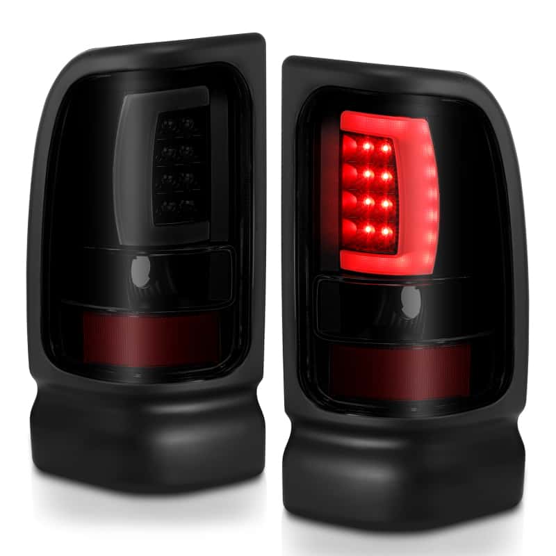 ANZO — ANZO 1994-2001 Dodge Ram 1500 LED Taillights Plank Style Black w/Smoke Lens - view 16