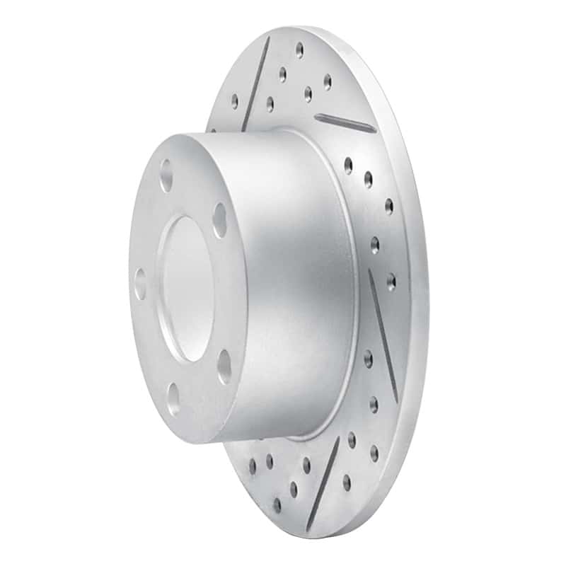 R1 Concepts — R1 92-05 Audi A6 Quattro Rear Left Drilled & Slotted Geo-Carbon Rotor - view 2