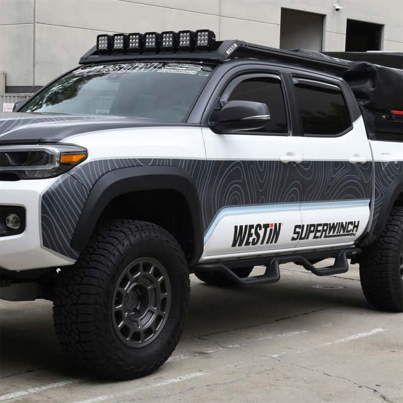 Westin — Westin 2016-2018 Toyota Tacoma Double Cab 4dr In-Channel Wind Deflector 4pc - Smoke
Side Window Vent - view 3