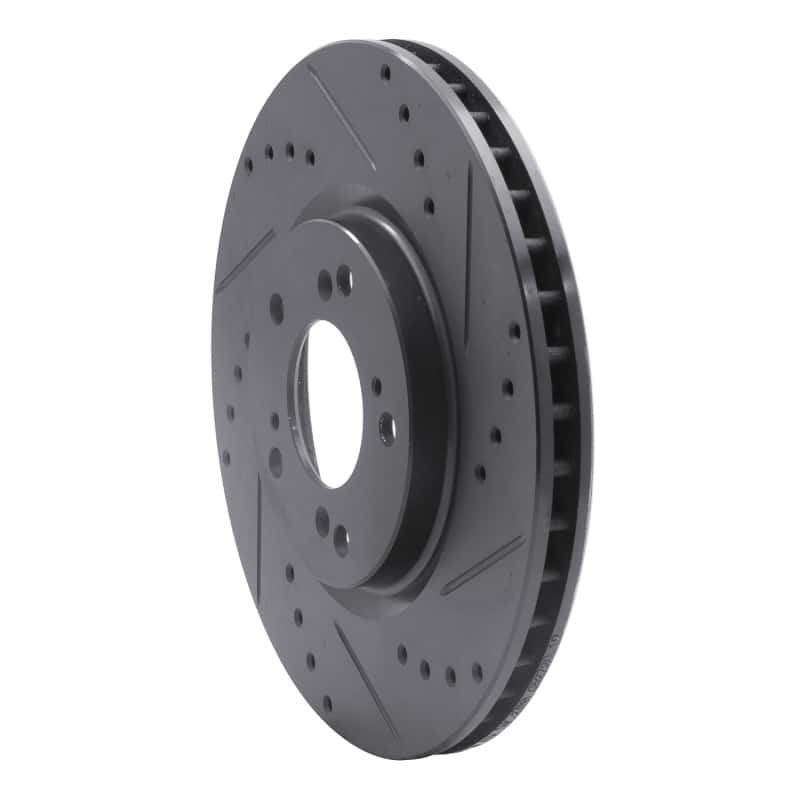 R1 Concepts — R1 00-09 Honda S2000 Front Right Drilled & Slotted Black Brake Rotor
R1 Brake Rotor Drill - view 2