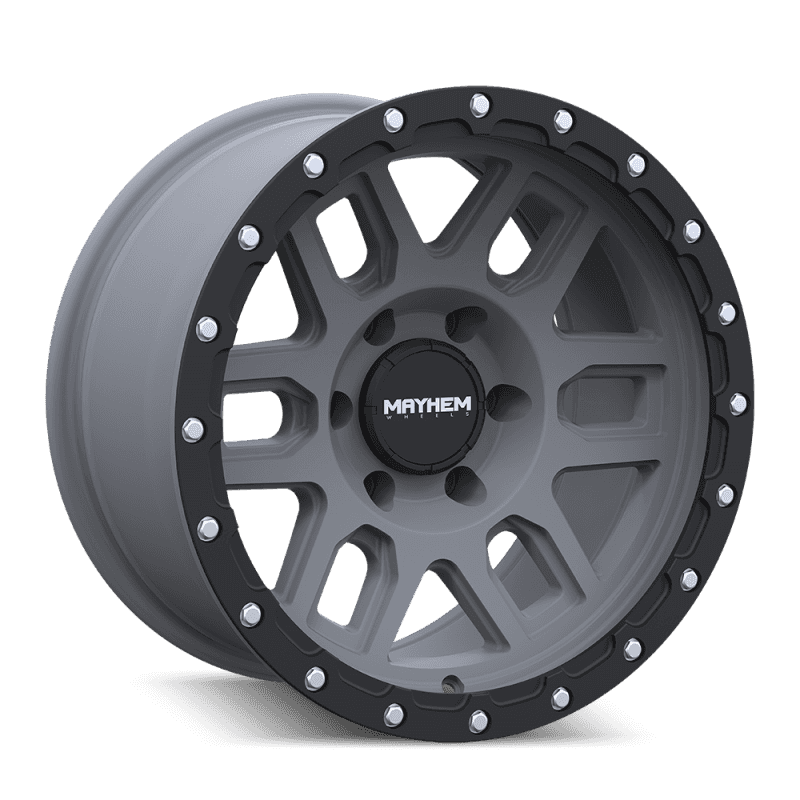 Mayhem — Mayhem 8304 Delta 17x9 / 6x139.7 BP / -12mm Offset / 106mm Hub Matte Gunmetal- Matte Black Lip Wheel
MAYHEM 8304 - view 3