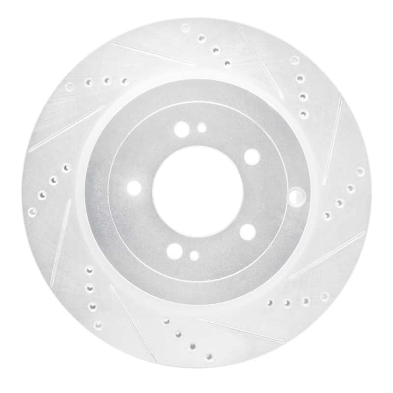 R1 Concepts — R1 08-15 Mitsubishi Lancer Rear Right Drilled & Slotted Silver Brake Rotor
R1 Brake Rotor Drill - view 1