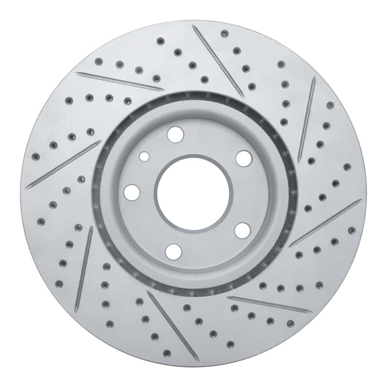 R1 Concepts — R1 14-19 Chevrolet Corvette Front Left Drilled & Slotted Geo-Carbon Rotor - view 5