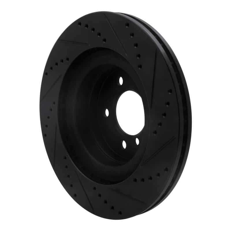 R1 Concepts — R1 06-09 Land Rover Range Rover Front Left Drilled & Slotted Black Brake Rotor
R1 Brake Rotor Drill - view 4