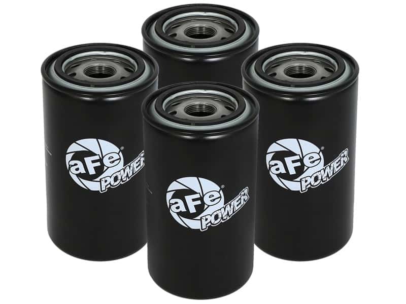 aFe — aFe ProGuard D2 Fluid Filters Oil F/F OIL 89-16 Dodge Diesel Trucks L6-5.9L/6.7L (td) (4 Pack)
Oil Filter - view 1