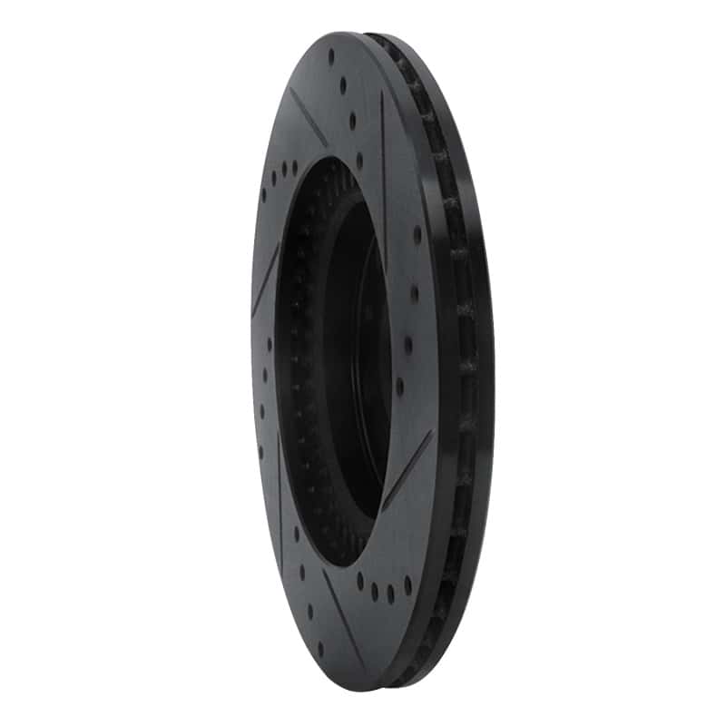 R1 Concepts — R1 06-15 Mazda MX-5 Miata Front Left Drilled & Slotted Black Brake Rotor
R1 Brake Rotor Drill - view 4