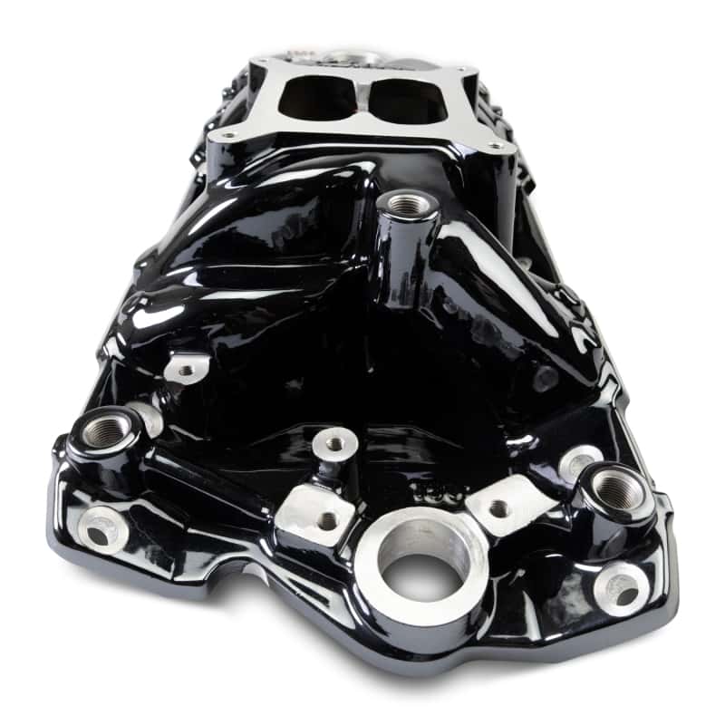 Edelbrock — Edelbrock Chevy Small Block Performer RPM AIR-Gap Intake Manifold Black Plasma Finish - view 7