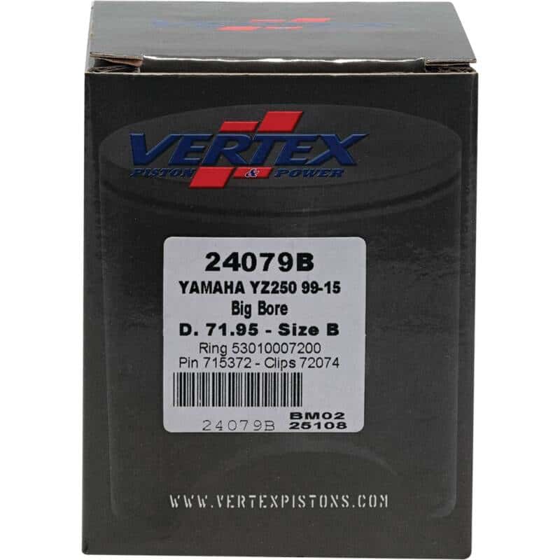 Vertex Pistons — Vertex Piston 22-23 Fantic Motor XX 250 250cc +5.6mm Cast Big Bore Piston Kit 72mm. 295cc. - view 4