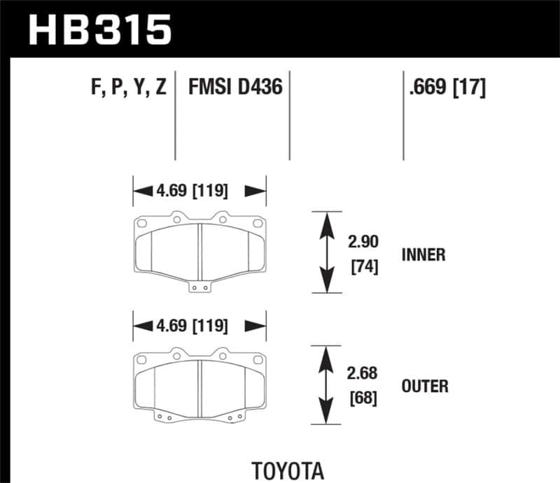 Hawk Performance — Hawk LTS Street Brake Pads
Disc Brake Pad - view 2