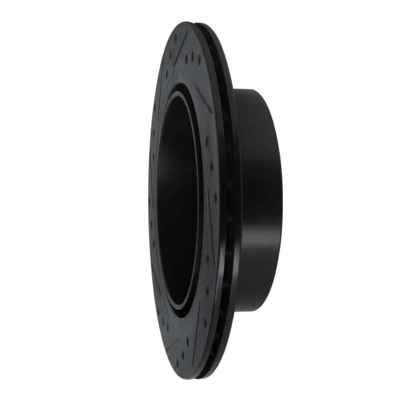 R1 Concepts — R1 93-01 Infiniti Q45 Rear Right Drilled & Slotted Black Brake Rotor
R1 Brake Rotor Drill - view 4