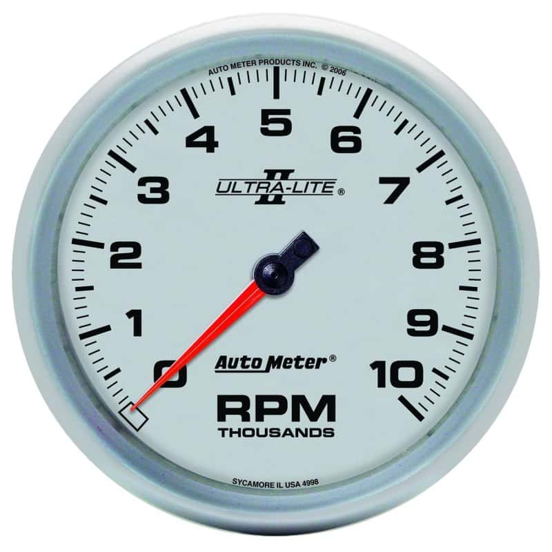 AutoMeter — Autometer Ultra-Lite II 5 Inch 10000 RPM In-Dash Tachometer
5" TACH, 10,000 RPM, - view 1