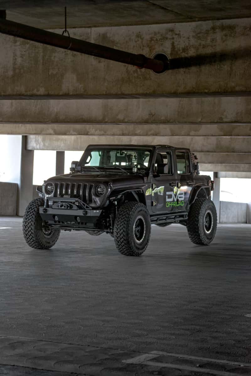 DV8 Offroad — DV8 Offroad 07-23 Jeep Wrangler/Gladiator JT/JK/JL FS-25 Stubby Front Bumper w/Plated Bull Bar
Stubby Front Bumper - view 7