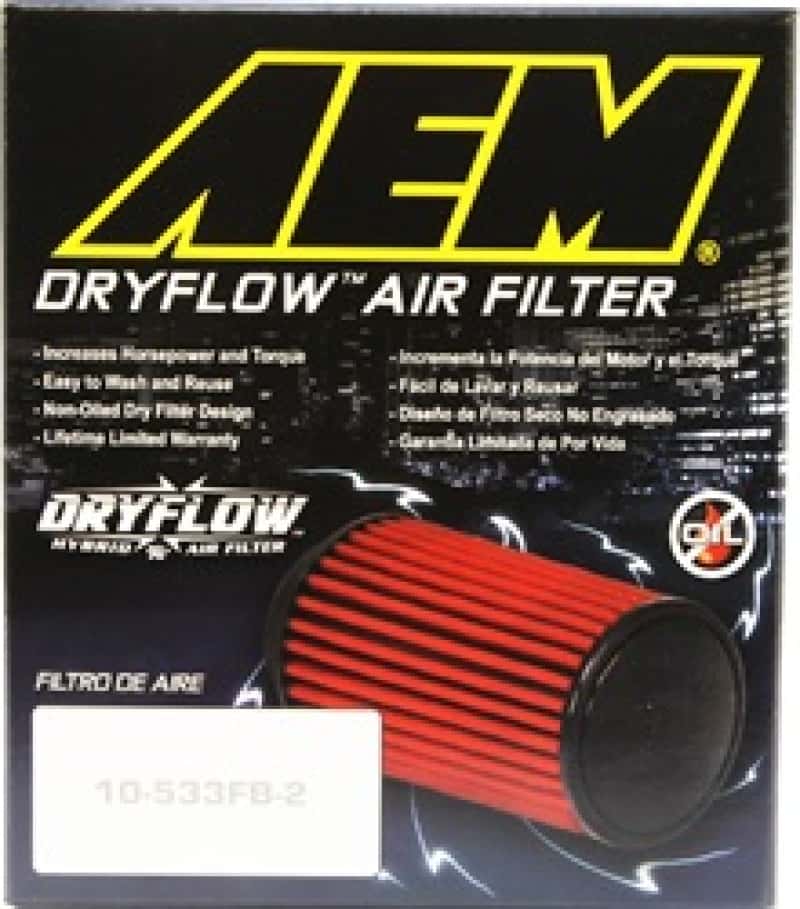AEM Induction — AEM 3 in Short Neck 5 in Element Filter
AEM DryFlow Air Filt
Air Filter - view 9