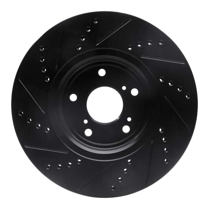 R1 Concepts — R1 16-22 Acura ILX Front Right Drilled & Slotted Black Brake Rotor
R1 Brake Rotor Drill - view 5