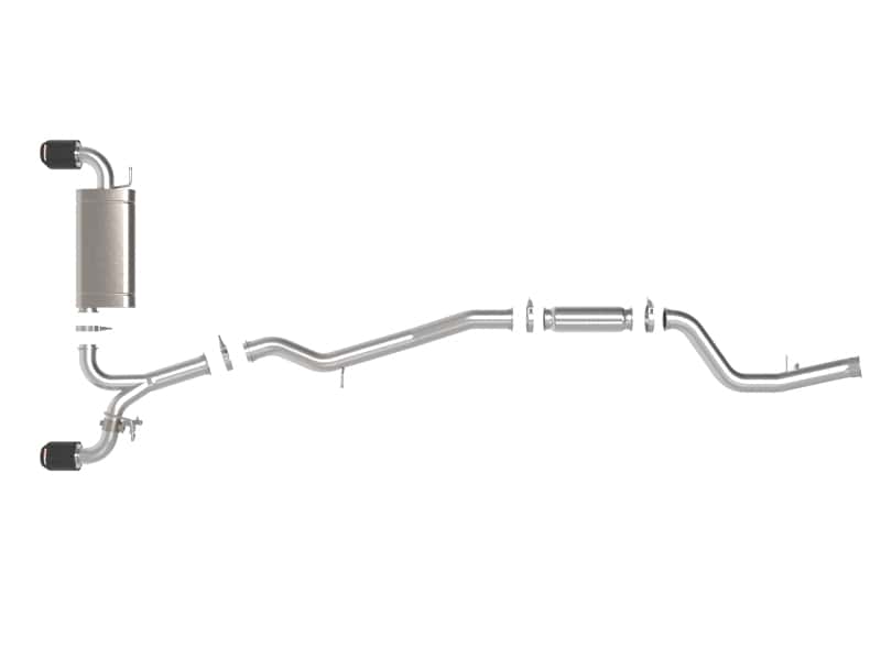 aFe — aFe POWER Takeda 2021 Toyota Supra 2.0L (t) 2.5in-3in 304 SS CB Exhaust w/ Carbon Tips
Cat-Back Exhaust - view 4