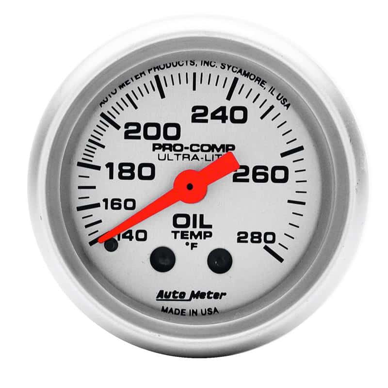AutoMeter — Autometer Ultra-Lite 52mm 140-280 Deg F Mechanical Oil Temp Gauge
2" OIL TEMP, 140-280 - view 2