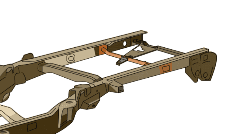RustBuster — Rustbuster Forward Spare Tire Crossmember - view 2