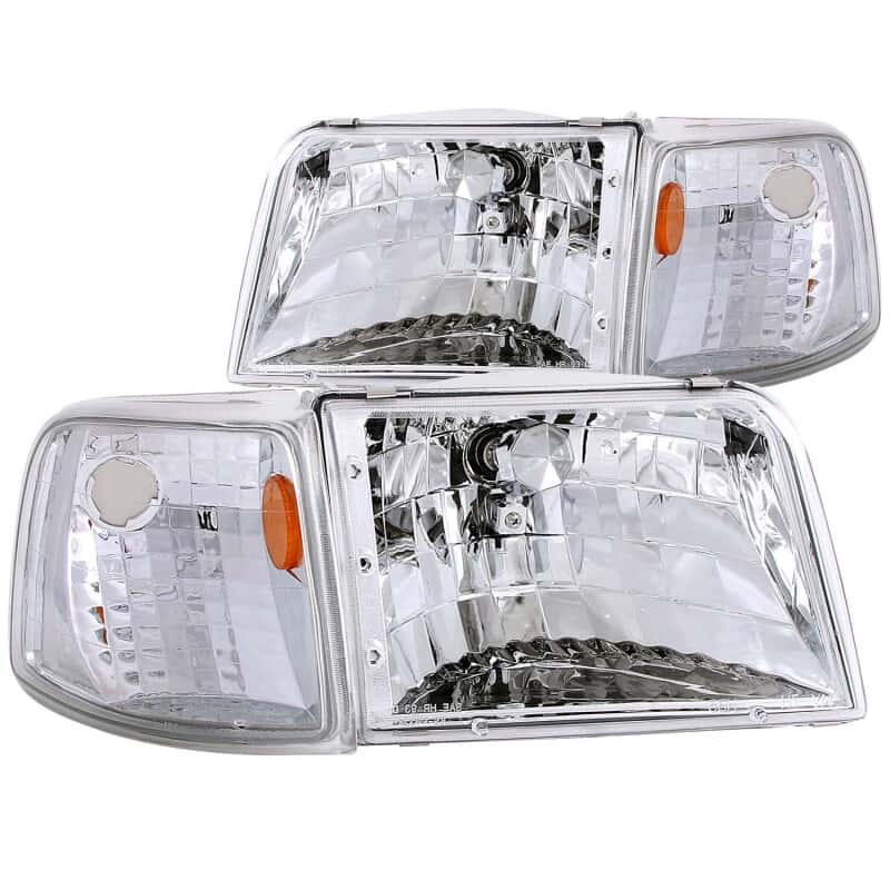 ANZO — ANZO 1993-1997 Ford Ranger Crystal Headlights Chrome w/ Corner Lights 2pc
Head Light Set
HdLtSet - view 2