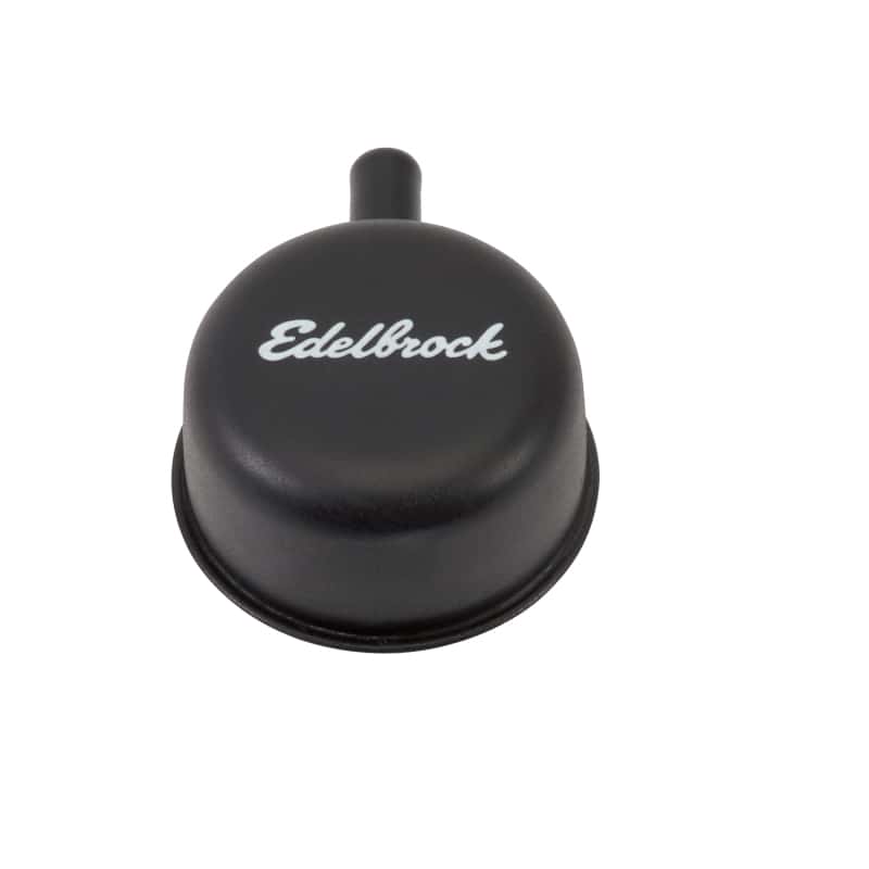 Edelbrock — Edelbrock Round Cap w/ Nipple Black
CHROME/PRO-FLO - view 3