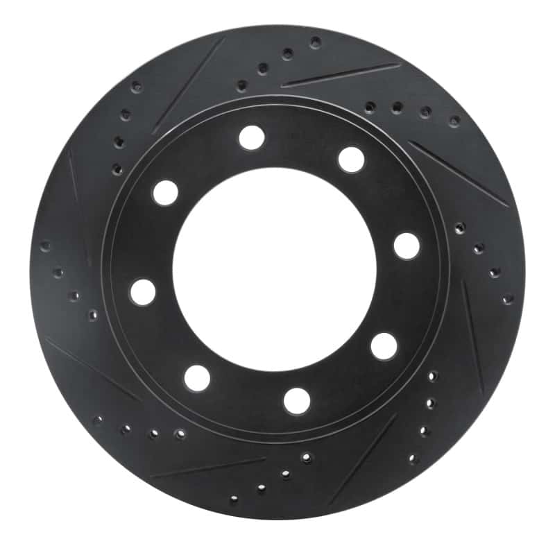 R1 Concepts — R1 99-05 Ford F-250 4WD (Super Duty) Front Left Drilled & Slotted Black Brake Rotor
R1 Brake Rotor Drill - view 1