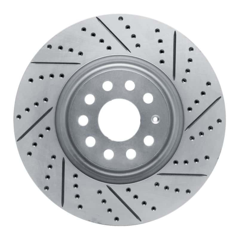R1 Concepts — R1 12-25 Audi A3 Quattro Front Right Drilled & Slotted Geo-Carbon Rotor - view 1