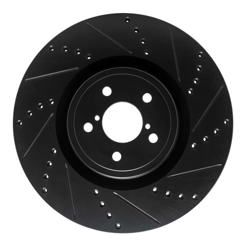 R1 Concepts — R1 03-25 Subaru Impreza Front Right Drilled & Slotted Black Brake Rotor
R1 Brake Rotor Drill - view 1