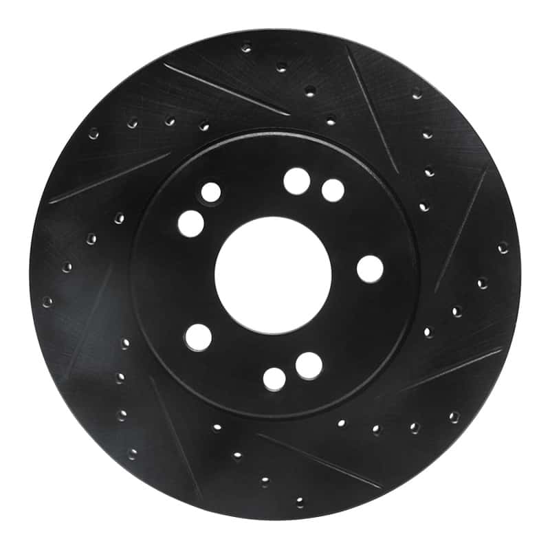 R1 Concepts — R1 90-95 Mercedes-Benz 300CE Front Right Drilled & Slotted Black Brake Rotor
R1 Brake Rotor Drill - view 1