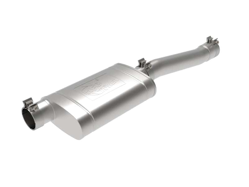 aFe — aFe Apollo GT Series 3in 409 Stainless Steel Muffler Upgrade 2019 GM Silverado/Sierra 1500 V8-6.2L
Muffler Upgrade - view 1