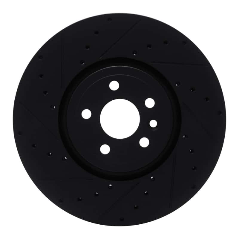 R1 Concepts — R1 2017-2020 Jaguar F-Pace Front Left Drilled & Slotted Black Brake Rotor
R1 Brake Rotor Drill - view 1