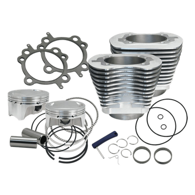 S&S Cycle — S&S Cycle 07-17 BT 107in Bolt-In Big Bore Kit - Silver - view 2