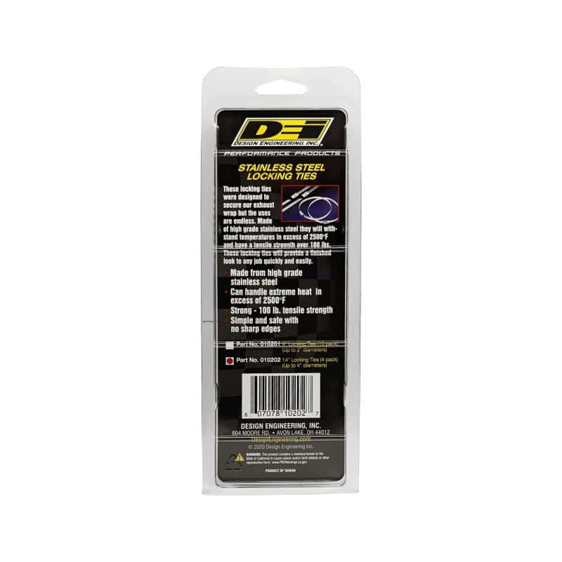 DEI — DEI Stainless Steel Locking Tie 14in - 5 per pack
Heat Shield Tie - view 3