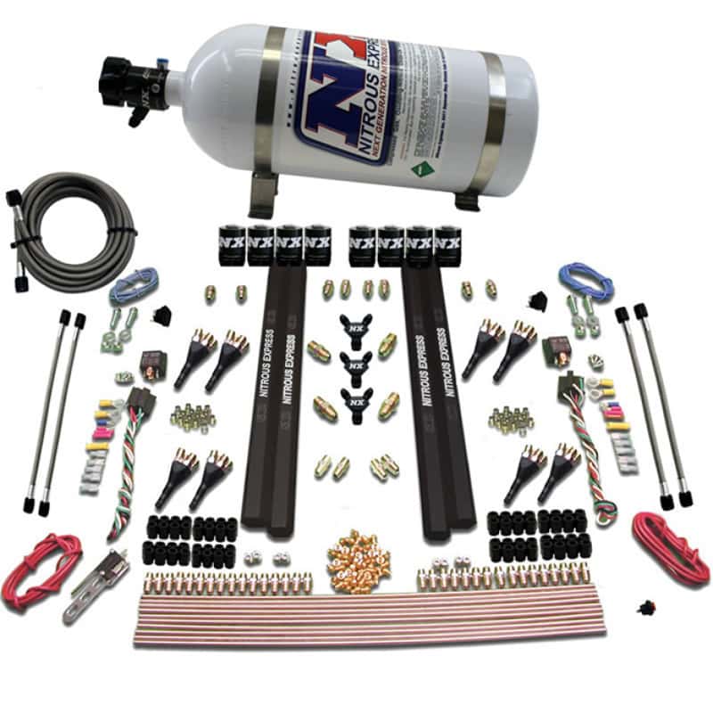 Nitrous Express — Nitrous Express SX2 Dual Stage 8 Solenoid /Gasoline Nitrous Kit (200-1200HP) w/10lb Bottle
Injection System Kit
N2OSys - view 2
