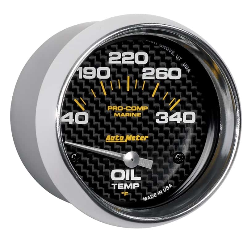 AutoMeter — Autometer Marine Carbon Fiber Electric Oil Temperature Gauge 2-5/8in 140-300 Deg F
GA 2.6" OT 300 E MCF - view 6