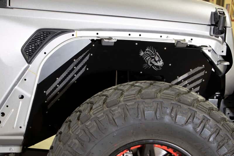 Fishbone Offroad — Fishbone Offroad 2018+ Jeep Wrangler/Gladiator - Black Powdercoat Front Inner Fenders - view 2