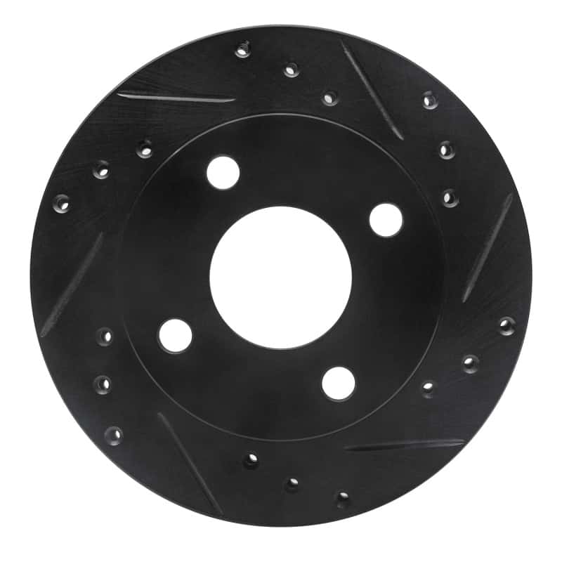 R1 Concepts — R1 81-94 Ford TEMPO Front Right Drilled & Slotted Black Brake Rotor
R1 Brake Rotor Drill - view 1